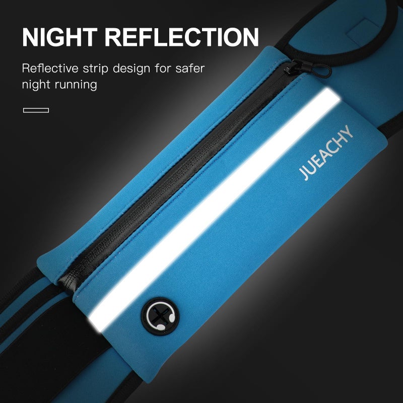 Jueachy Running Belts for Women Waterproof Fanny Pack Running Waist Pouch Phone holder Adjustable Sports Money Belt with Headphone Port - Image 3